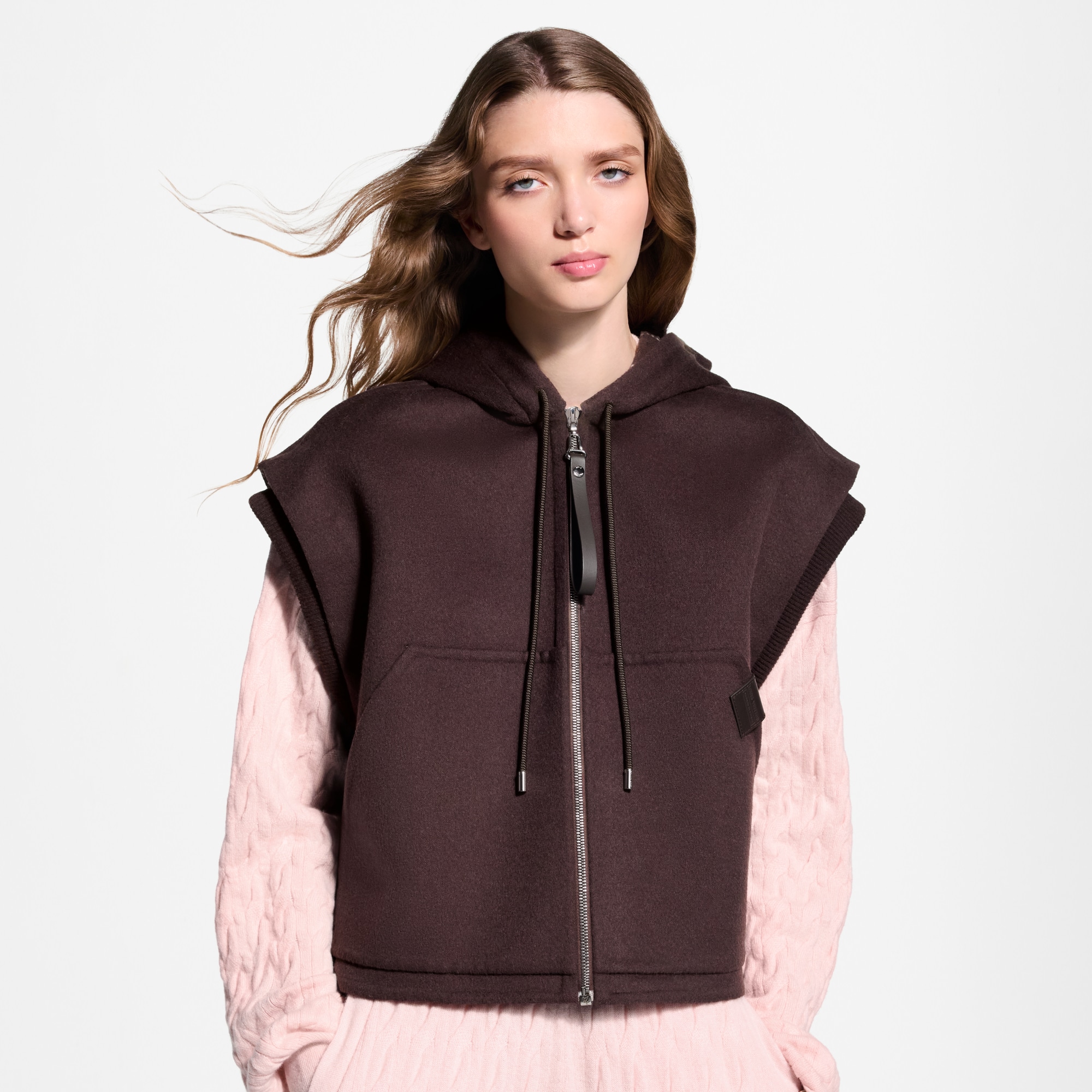 Knit Insert Zip-Up Gilet - Women - Ready-to-Wear | LOUIS VUITTON ®